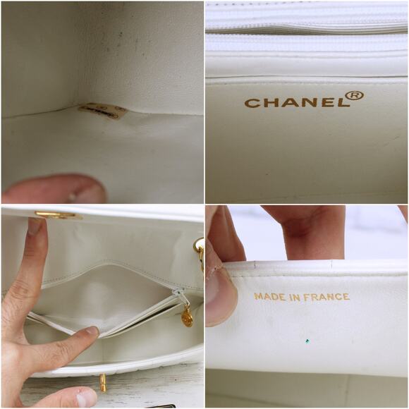 Chanel Mademoiselle White Lambskin Diana Flap Shoulder Crossbody Bag A5386 - Picture 2 of 12